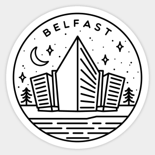 Belfast, Northern Ireland Emblem - White Sticker